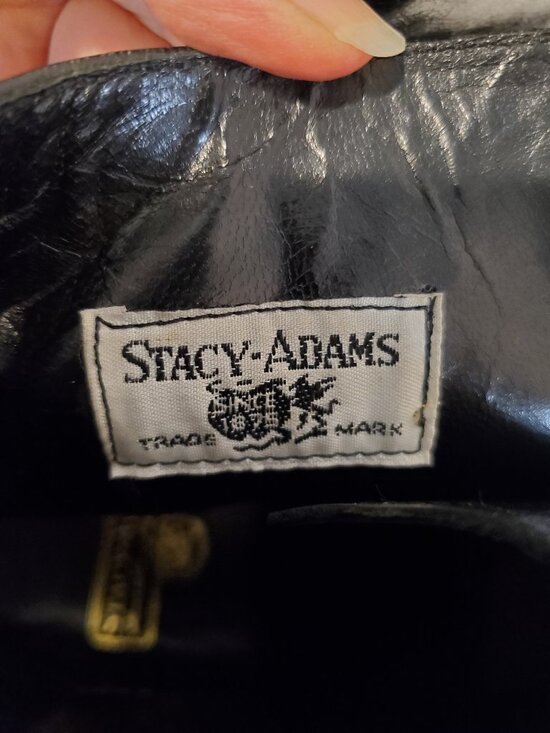 STACY ADAMS SZ 11D Men\'s Madison Cap Toe Kidskin Leather Dress Boot Black main image 13